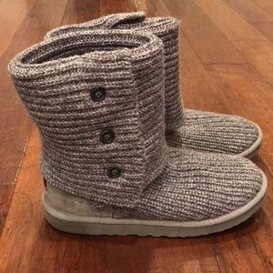 UGG Classic Cardy Knit Boots Size 10